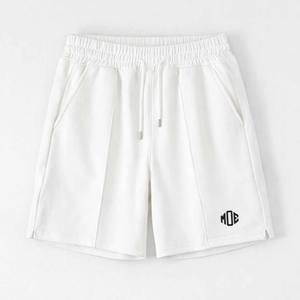Shorts de sport blancs à séchage rapide pour hommes, taille élastique, cordon de serrage, poche arrière zippée, vêtements de sport d'entraînement, design imprimé, fabricant - Product Image 2