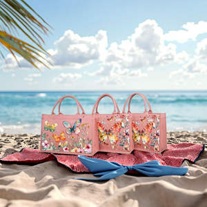 Elegante Bolso de Mano de Yute Natural Hecho a Mano, Bolsa de Compras Reutilizable Ecológica para Empaquetado Minorista - Product Image 6