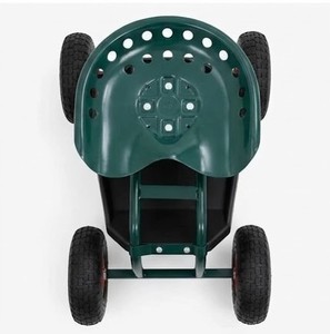 Heavy Duty Rolling Garden <b>Seat</b> with <b>Storage</b> Tray 150kg Load 4 Wheels for Planting Pruning Outdoor Garden Work ODGGAD022 - Product Image 3