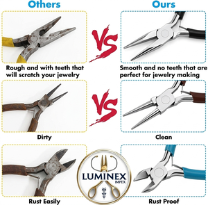 LUMINEX IMPEX <b>Long</b> <b>Nose</b> Stainless Steel Lightweight Jewelry Polishing & Making Pliers for DIY - Product Image 2