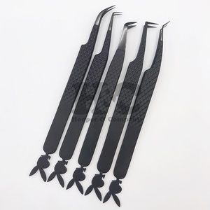 New Arrival Professional Pointed Tweezers Pink Color Sustainable Stainless Steel Mink Eyelash Extensions Tweezers - Product Image 3