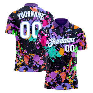 Camiseta Polo y Camiseta de Golf para Hombre 100% Poliéster de Secado Rápido, Personalizable con Impresión por Sublimación 3D, Camiseta Lisa de Sarga - Product Image 4