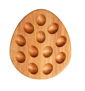 Set of Two Portable <b>Egg</b> Tray Indian Exporter Handmade Wooden <b>Egg</b> Holder Rack for <b>Egg</b> <b>Storage</b> Display Organization - Product Image 4