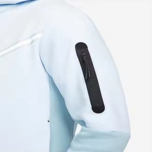 ชุดวอร์มลำลองแบบสองชิ้น มีฮู้ด สีพื้น ขายดี แฟชั่นผู้ชาย ทรงปกติ ซิป ผ้าหนา 100% ผ้าฝ้าย - Product Image 5