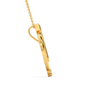 จี้สร้อยคอทองคำแบบดั้งเดิมประดับเพชรลายกันดา - Product Image 4