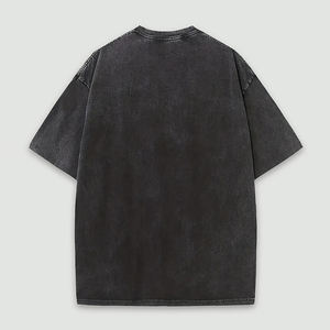 Camiseta Corta de Algodón con Estampado Gráfico DTG, Lavado Ácido, Diamantes de Imitación, Estilo Oversize para Hombre, Ropa Personalizada de Verano - Product Image 6