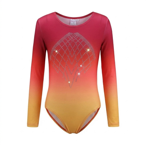 Leotardos de Gimnasia de Alta Calidad para Niñas, Spandex, Manga Larga, Brillantes, con Cierre de Lazo, Marca ORCHID DANCE, Venta al Por Mayor a Bajo Precio - Product Image 3