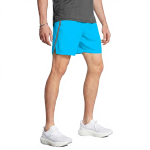 <b>Men's</b> Neon <b>Green</b> Quick Dry Sport <b>Shorts</b> With Side Elastic Waist Mid Length Knitted Polyester Athletic Training Wear - Product Image 5