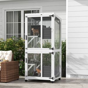Lussuoso e Ampio Condo per Gatti, Scala/Torre di Arrampicata/Casa per Animali Domestici Eco-Friendly con Motivo Solido Stile Moderno per Decorazioni Natalizie da Ufficio - Product Image 1