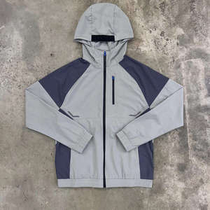 Custom Men's Windbreaker Set 2 Piece Sportswear Hooded Tracksuit Lightweight <b>Waterproof</b> Windproof Gym Training Activewear Suit - Product Image 2