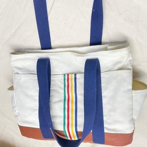 กระเป๋าช็อปปิ้งพรีเมี่ยมกระเป๋าผ้าใบแฟชั่นวินเทจฐานพีวีซีปรับแต่งได้สำหรับสุภาพสตรีสั่งซื้อจำนวนมากจากอินเดียโดยตรง - Product Image 4