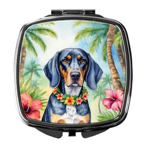 Bluetick Coonhound Luau <b>Compact</b> Folding Handheld Makeup <b>Mirror</b> Portable Travel Decorative <b>Mirror</b> for Women Girls Pocket Size - Product Image 1