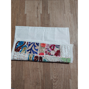 Funda de cojín de patchwork hecha a mano, bordada con flores, de algodón acolchado, para decoración del hogar, hotel, regalo para ella. - Product Image 2