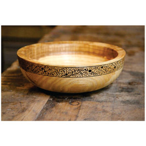 Cuenco de madera hecho a mano para servir, cuenco decorativo para ensalada, cuenco de madera para sopa, cuenco redondo para mezclar frutas, cuenco para vajilla de cocina y restaurante - Product Image 1