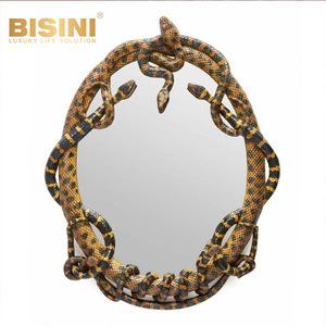 Specchio a Forma di Serpente in Ottone di Alta Gamma, Decorazione per la Casa Fatta a Mano, Ornamento per Anniversario - Product Image 2
