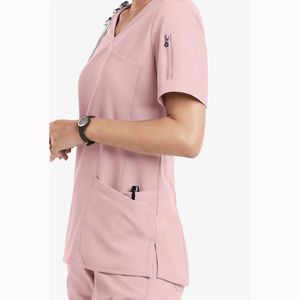 Tenues médicales personnalisées, ensembles de blouses et pantalons de sport pour infirmières, uniformes médicaux en spandex pour hôpitaux - Product Image 2