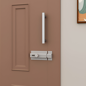 Loquet de porte rectangulaire moderne en aluminium, finition acier inoxydable mat PVD, or rose, AB mat PVD, or, noir, loquet de sécurité robuste, quincaillerie de haute résistance - Product Image 1
