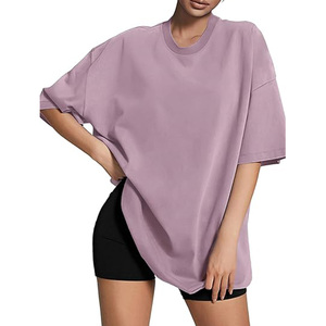 Camiseta de Manga Corta con Cuello Redondo y Color Sólido para Mujer, Estilo Casual, 100% Algodón Jersey, para Primavera y Verano - Product Image 2