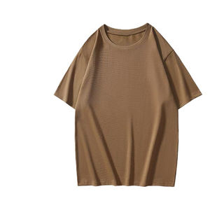 Camiseta de Algodón Grueso Estilo Americano, Hombros Caídos, Color Sólido, Unisex, Precio de Fábrica de Bangladesh y China - Product Image 6