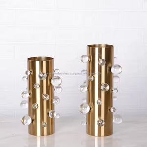 Luxury Decorative Metal Flower <b>Vase</b> Plated Metal Home Decor Accessories <b>Beautiful</b> Decorative <b>Vase</b> by Azora industries - Product Image 6