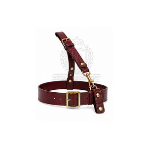 Ceinture Sam Browne en cuir personnalisée avec sangle robuste, boucle classique et ajustement réglable pour tenue formelle - Product Image 4