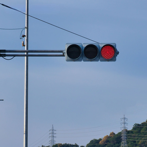 Feu de signalisation LED de 300 mm avec poteau, unité complète prête à l'installation - Product Image 1
