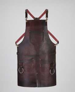 Delantal de Cuero Genuino para Artistas del Tatuaje, Protección Profesional Contra el Tinta y el Olor, Resistente al Agua, Equipo de Trabajo para Estudio - Product Image 1