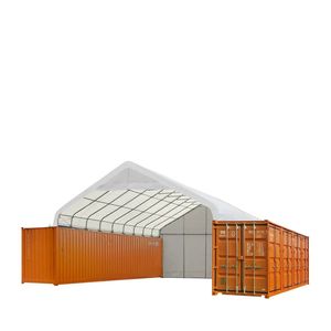 Container in Tessuto PVC 40FT X 30FT con Tetto a Falda, Ritardante di Fiamma, Resistente all'Acqua, Serie Pro, con Parete Anteriore Parziale a Ribalta, Casetta Porta Attrezzi - Product Image 1