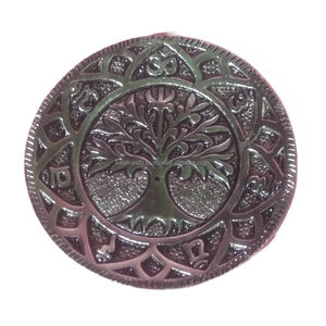 Hamsa Brûleur d'encens électrique en aluminium avec attrape-cendres Porte-bâton en bois pour chambre Aroma Seed Wax Plug Boxed Home Decor - Product Image 5