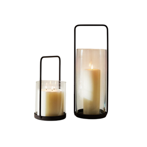 Ensemble de porte-bougies avec poignée en anneau pour la décoration de la maison, porte-bougies en métal résistant à la chaleur, décoration de table de mariage - Product Image 2