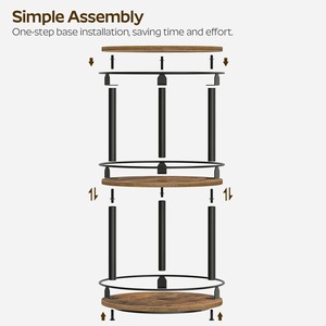 Round 3 Tier Wooden Spice <b>Rack</b> Organizer Ideal for <b>Kitchen</b> Counter <b>Storage</b> Home Organization and Pantry Essentials - Product Image 6