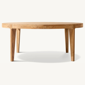 Mesa redonda en oferta, hecha de madera de teca resistente y a prueba de termitas para uso en exteriores, con un estilo moderno y duradero. - Product Image 3