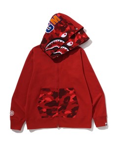Sudadera con Capucha y Cremallera con Estampado de Camuflaje Rojo, Unisex, Corte Holgado, Estilo Urbano, 100% Algodón, Manga Larga, Diseño con Bolsillos, Invierno - Product Image 2