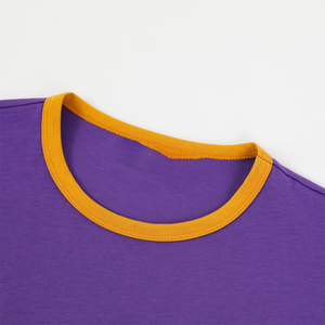 T-shirt Ringer léger pour homme de qualité supérieure, manches courtes, mélange de coton – T-shirt tendance à col rond et couleur contrastée |   Logo personnalisé OEM - Product Image 4