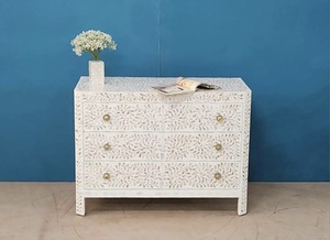ILAHI's Bone Inlay <b>Drawer</b> Modern Design Agate Detailing <b>Storage</b> Portable Home Furniture - Product Image 3