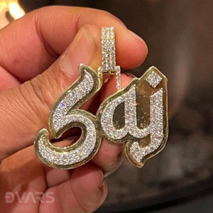 Colgante con Inicial Personalizada de Moissanita VVS, Plata 925, Chapado en Oro de 18K, Colgantes de Lujo con Incrustaciones de Diamantes, Certificado GCI IDGL, para Mujer y Hombre - Product Image 1