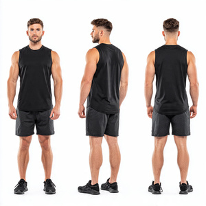 Vêtements de sport pour hommes, débardeur en mesh respirant, débardeur de musculation pour hommes, 100% polyester, débardeur de musculation pour hommes - Product Image 5