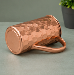 Carafe en cuivre martelé avec couvercle, design vintage, grande capacité, vaisselle de maison, carafe à eau ayurvédique isolée de qualité supérieure - Product Image 6