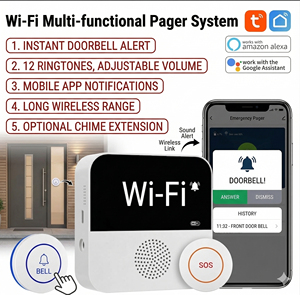 Sistema de Llamador Inteligente Multifuncional con <span class=keywords><strong>WiFi</strong></span>, Botón de Emergencia SOS, <span class=keywords><strong>Timbre</strong></span> Inalámbrico y Kit de Alarma de Seguridad con Sensor para Puerta y Ventana - Product Image 4