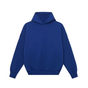 Sweat-shirt à capuche surdimensionné pour homme, couleur unie, coton French Terry teint, coupe classique, vêtement d'automne - Product Image 5