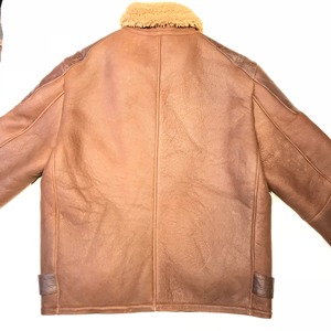 Luxury <b>Men's</b> Leather <b>Shearling</b> <b>Jacket</b> Premium Genuine Fur Winter Aviator Biker Coat Comfortable Stylish Outerwear Fit - Product Image 6