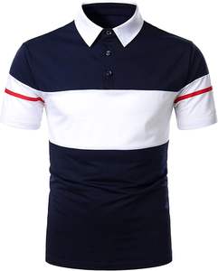 Chemises en coton pour hommes avec logo personnalisé, tricotées, respirantes, coupe ajustée, vente en gros OEM en vrac - Product Image 1