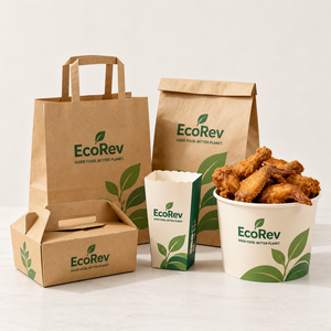 Caja para Alitas de Pollo Frito Desechable, Biodegradable y Ecológica con Logotipo Personalizado, Embalaje a Prueba de Aceite para Comida Rápida para Llevar - Product Image 3