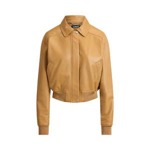 Chaqueta de piel de cordero para mujer, puños y dobladillo acanalados de cuero genuino, ajuste relajado, proveedor de ropa exterior premium OEM de marca privada personalizada - Product Image 3