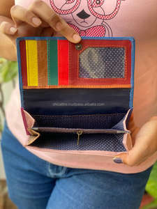 กระเป๋าคลัทช์หนังทำมือหลากสีกระเป๋าเงินหนังรีไซเคิล - Product Image 6