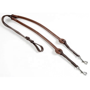 Leather Bungee Martingale Breast Collar for Horse Riding-Training Aid for <b>Lunging</b> with <b>Roller</b> - Product Image 1