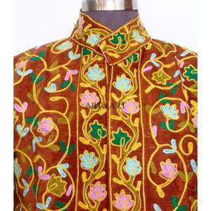 High Quality New <b>Pattern</b> Cotrise Embroidered 100% Cotton <b>Quilted</b> Breathable Eco-Friendly <b>Jacket</b> Indian Handmade Full Women - Product Image 3