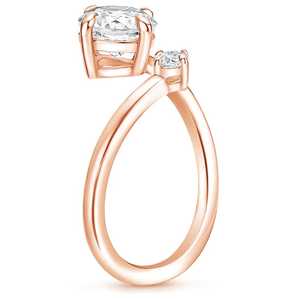 Anillo de Compromiso Alma Toi Et Moi con Moissanita, Estilo Solitario con Engaste de Puntas, Chapado en Oro de 14K, Certificado GRA, Joyas Bhatiya Gems - Product Image 4