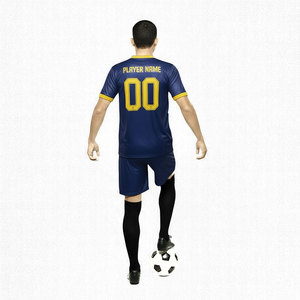 Uniforme de Fútbol para Adultos de Alta Calidad, Ligero, 100% Poliéster, con Rayas y Apliques, Camiseta y Pantalones Cortos de Fútbol - Product Image 2