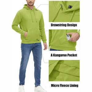 Sweat-shirts à capuche pour hommes, couleur unie, imprimés numériques de dessins animés, en Spandex/Polyester, séchage rapide, respirants, collection printemps, vente chaude - Product Image 2